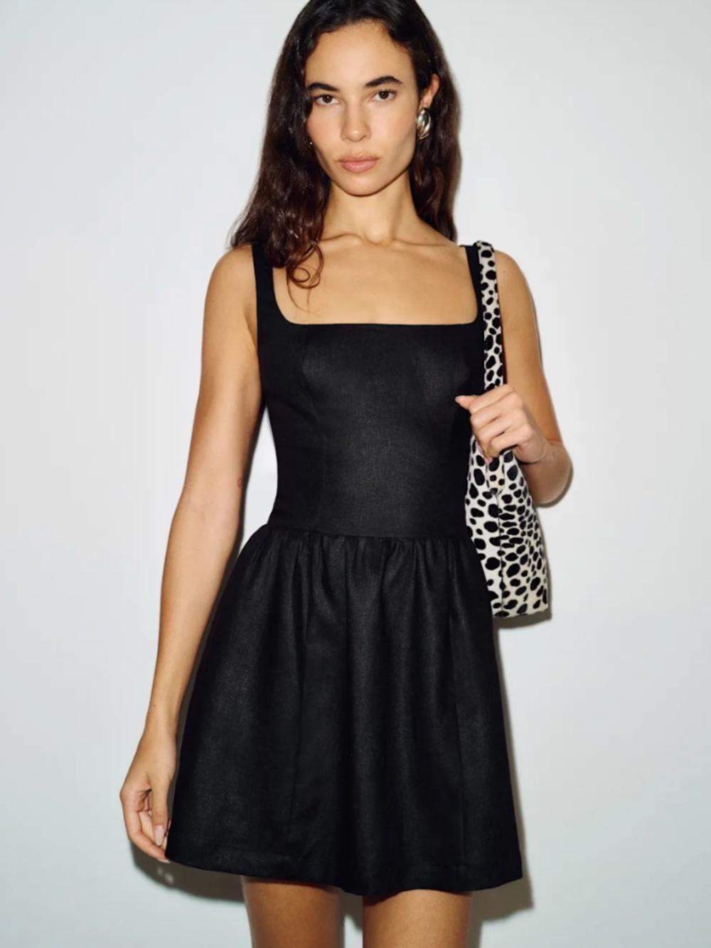 NWOT Reformation "Janu" Linen Dress in Black, Sz 8